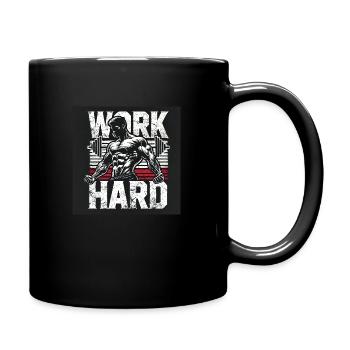 Work Hard - Motivation Fitness Musculation - Mug uni - noir - Droite