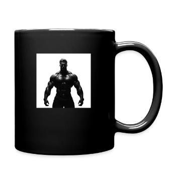 Bodybuilder - Tasse einfarbig - Schwarz - Rechts