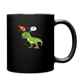 T-Rex Tyrannosaurus Rex Stein Schere Papier Dino - Tasse einfarbig - Schwarz - Rechts