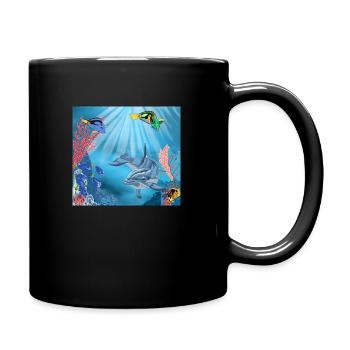UnterWasserbild 02 - Tasse einfarbig - Schwarz - Rechts