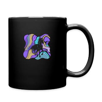 Horse Horse Head Horses - Full Colour Mug - black - Right