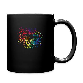 Barsch Angeln Raubfisch - Tasse einfarbig - Schwarz - Rechts