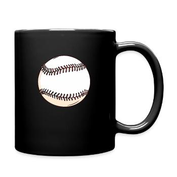 baseball - Tasse einfarbig - Schwarz - Rechts