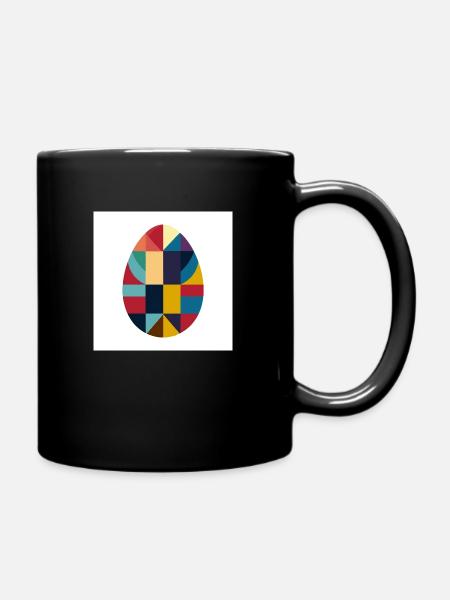 Osterei Design No.06 - Tasse einfarbig - Schwarz