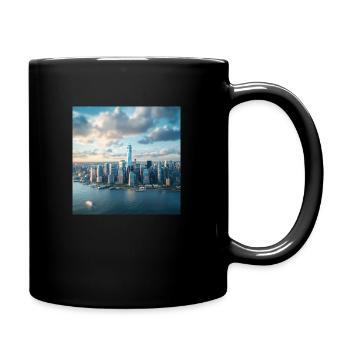 La ligne d’horizon de New York vue pour Jersey - Mug uni - noir - Droite