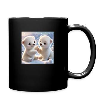 Süße bär - Tasse einfarbig - Schwarz - Rechts