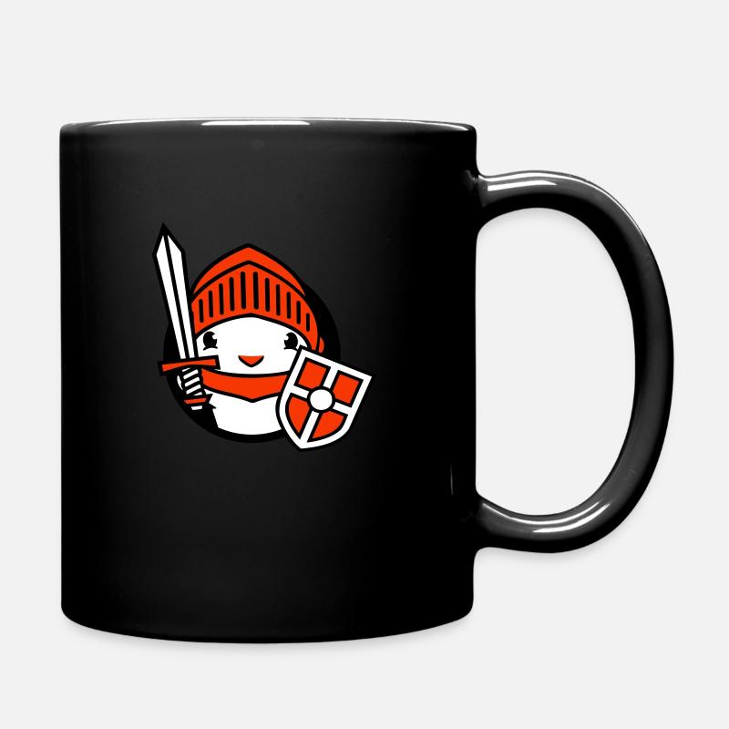 Duck Knight Armor Sword Shield Helmet Fighter - Full Colour Mug - black