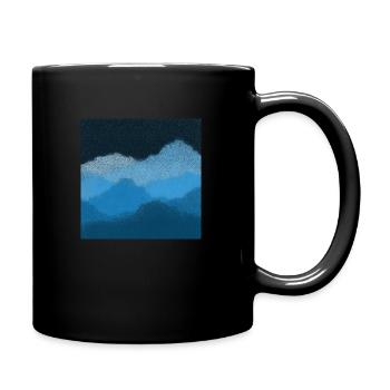Mountains in the clouds - Full Colour Mug - black - Right