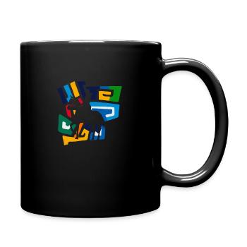 Dressurreiter Dressur - Tasse einfarbig - Schwarz - Rechts