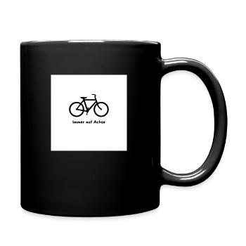 Immer auf Achse, Bike Vibes Shirt, Cycling Tee, - Tasse einfarbig - Schwarz - Rechts