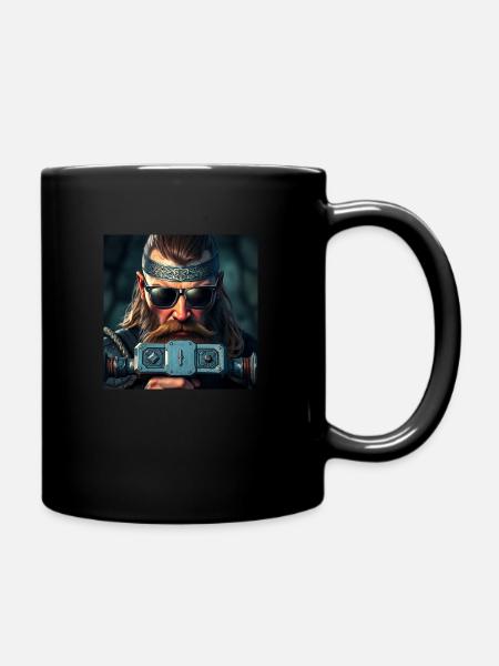 Wikinger-Gewehre - Tasse einfarbig - Schwarz