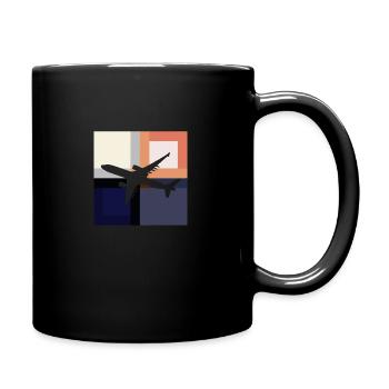 Luftfahrt Triebwerk Passagiermaschine - Tasse einfarbig - Schwarz - Rechts