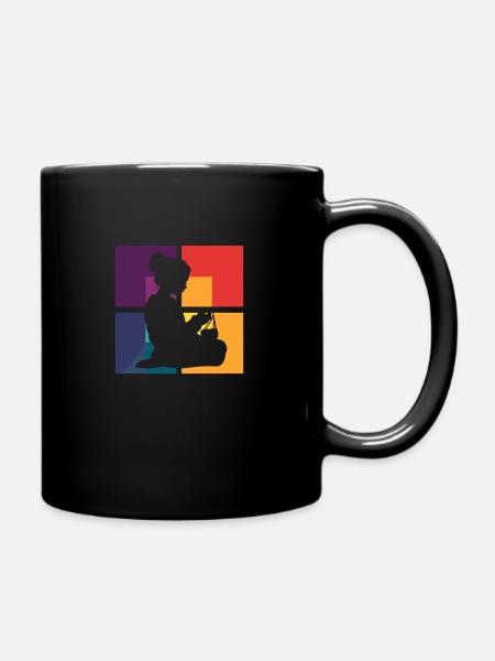 Garn DIY Projekte - Tasse einfarbig - Schwarz
