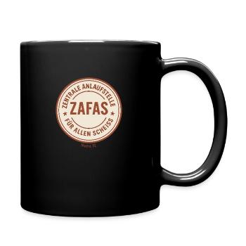ZAFAS - Zentrale Anlaufstelle für jeden Scheiß - Tasse einfarbig - Schwarz - Rechts