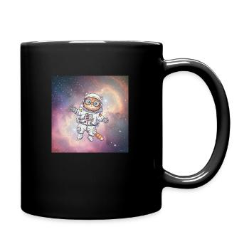 Cat in Space - Tasse einfarbig - Schwarz - Rechts