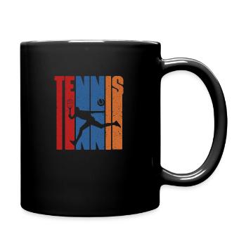 Tennis Vintage Tennis Lover Tennisspieler Sport - Tasse einfarbig - Schwarz - Rechts