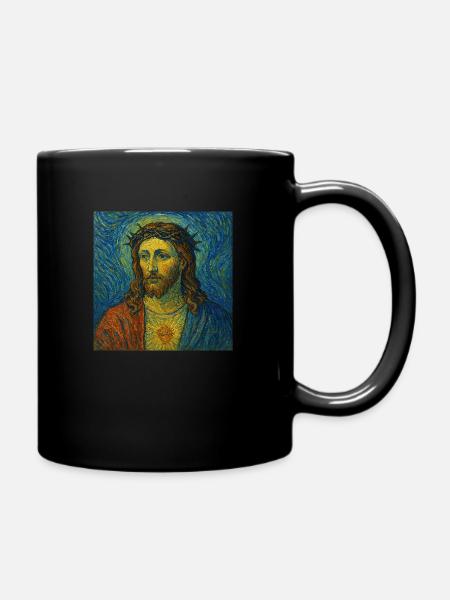 Van Jesus - Full Colour Mug - black