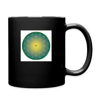 Flower of Life with Heart 011 - Full Colour Mug - black - Right