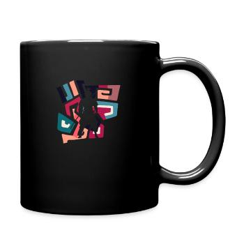 Samurai Ninja - Tasse einfarbig - Schwarz - Rechts