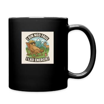 Mode marmotte : de l’énergie au lieu du stress ! - Mug uni - noir - Droite