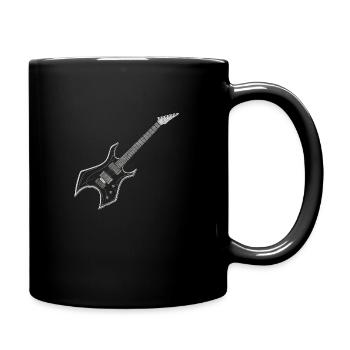 Heavy Metal Gitarre – Saiten aus Stahl - Tasse einfarbig - Schwarz - Rechts