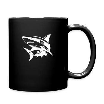 I've been to the Water Gym – Shark Fins Day - Full Colour Mug - black - Right