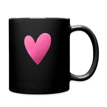 herz - Tasse einfarbig - Schwarz - Rechts