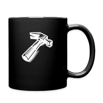Comic Tattoo Hammer for Tool Fans - Full Colour Mug - black - Right