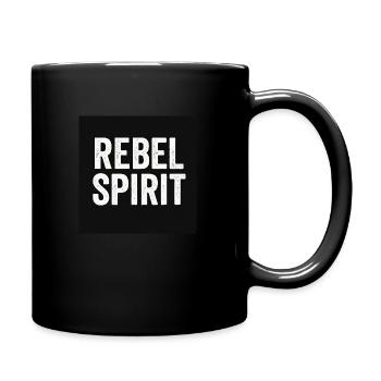 REBEL SPIRIT – Bold Typography Tee - Full Colour Mug - black - Right