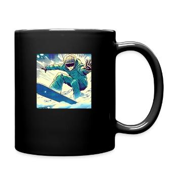 snowboarder - Mug uni - noir - Droite