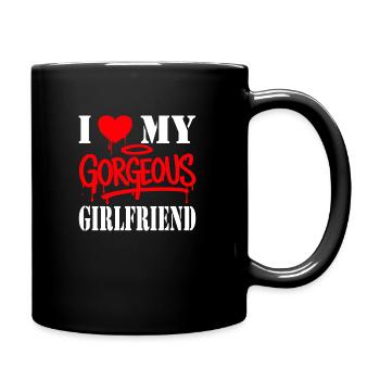 Gorgeous Girlfriend - Tasse einfarbig - Schwarz - Rechts