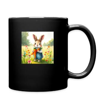 Lapin mignon - Mug uni - noir - Droite