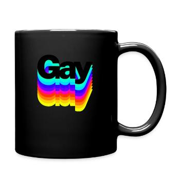 Multicolor Gay - Tasse einfarbig - Schwarz - Rechts