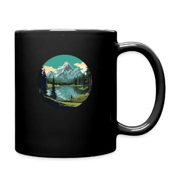 Lake lucerne - Full Colour Mug - black - Right