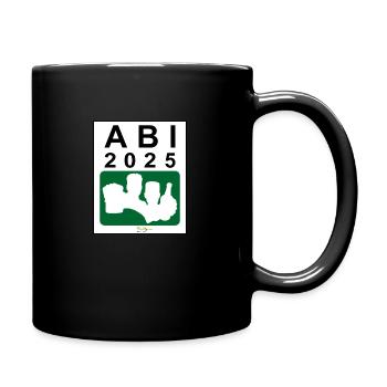 Bier Liga Logo ABI 2025 Grün - Tasse einfarbig - Schwarz - Rechts