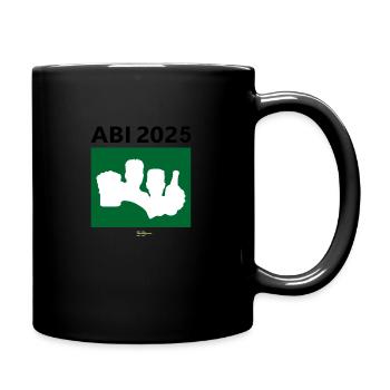 Bier Liga Logo ABI 2025 Grün 2 - Tasse einfarbig - Schwarz - Rechts