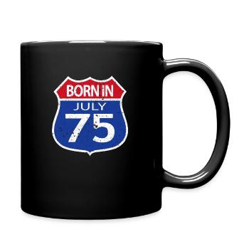 Born in July 1975 - Full Colour Mug - black - Right