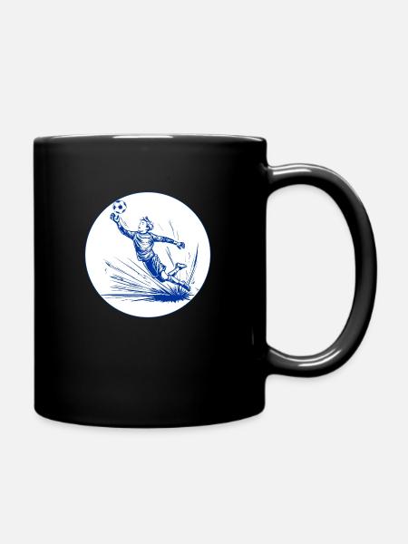 Torwart (blau-weiß) - Tasse einfarbig - Schwarz
