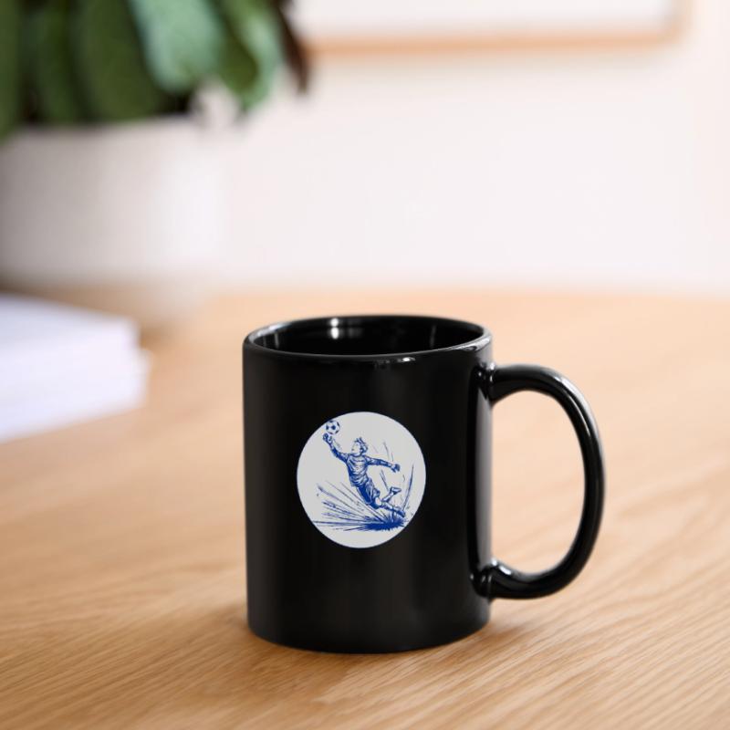 Gardien de but (bleu et blanc) Mug uni