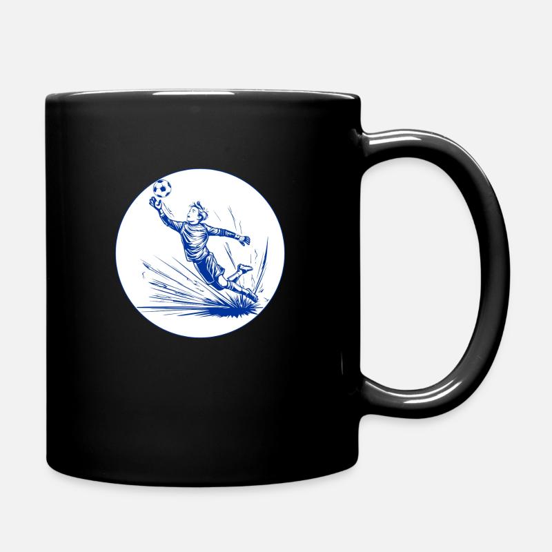 Gardien de but (bleu et blanc) - Mug uni - noir
