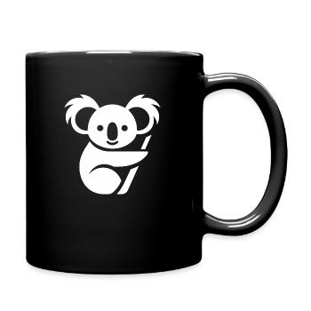 Koala-Liebe: Knuddeliger Baumkletterer - Tasse einfarbig - Schwarz - Rechts