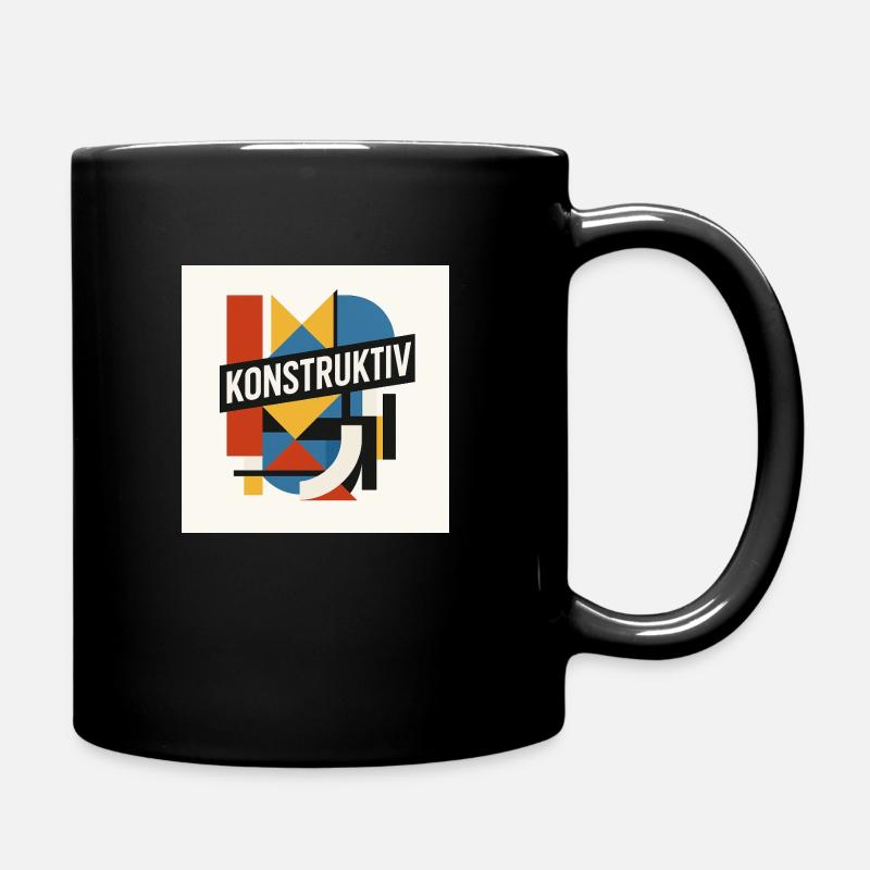 konstruktiv - Tasse einfarbig - Schwarz