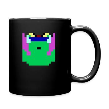 Retro frog - Tasse einfarbig - Schwarz - Rechts