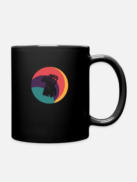 Hund Fell - Tasse einfarbig - Schwarz