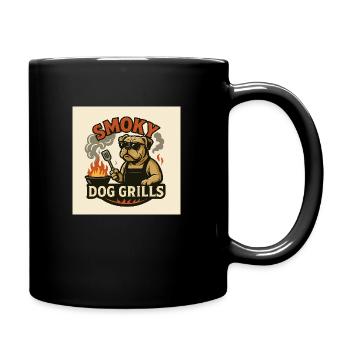 Smoky Dog Grills – Style BBQ avec puissance de chien - Mug uni - noir - Droite