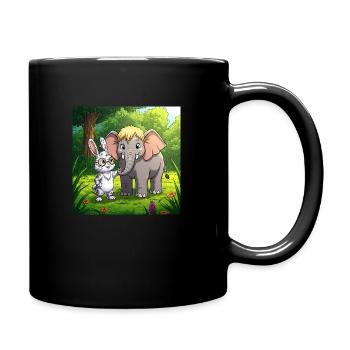 Fusel und Fanti - Tasse einfarbig - Schwarz - Rechts