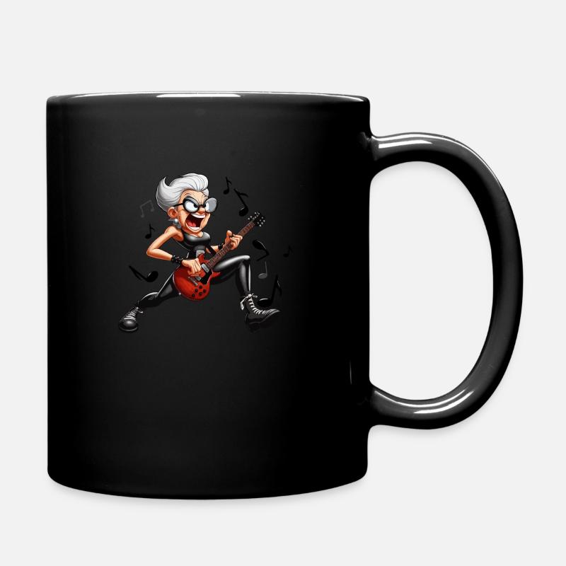 Hardrock-Oma - Tasse einfarbig - Schwarz