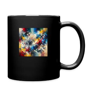 Explosion de Couleurs Abstraites - Mug uni - noir - Droite
