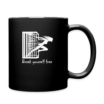 Break yourself free - Full Colour Mug - black - Right