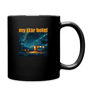 my (caravan) star hotel - Tasse einfarbig - Schwarz - Rechts
